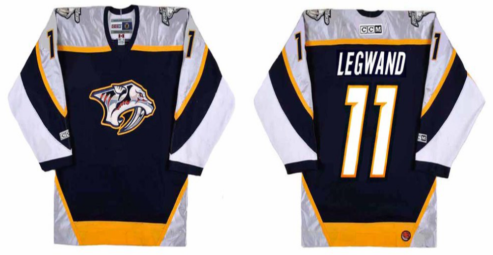 2019 Men Nashville Predators #11 Legwand black CCM NHL jerseys